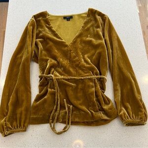 Jcrew velvet wrap top